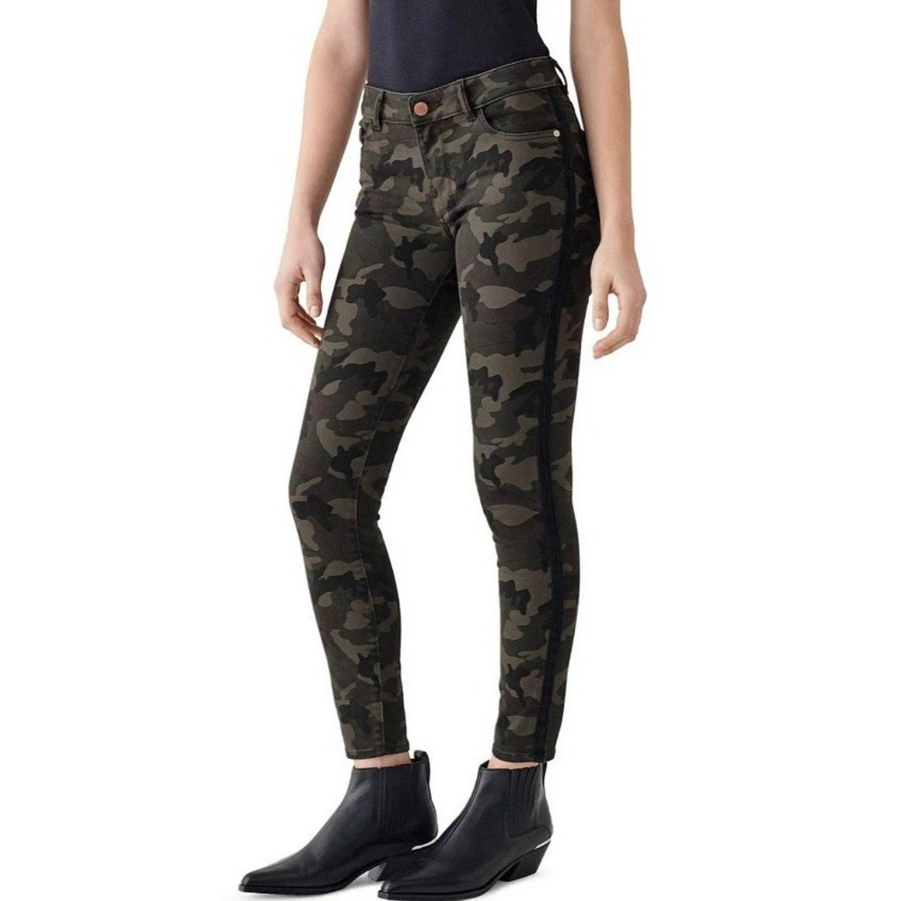 DL1961 Size 25 / 2 Florence NEW Skinny Mid Rise Instasculpt Camo Green Jeans
